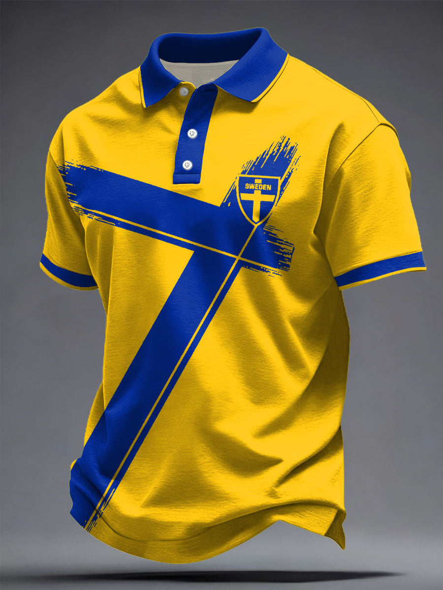 Men's Sweden Football Doctor Printed Casual T-shirts