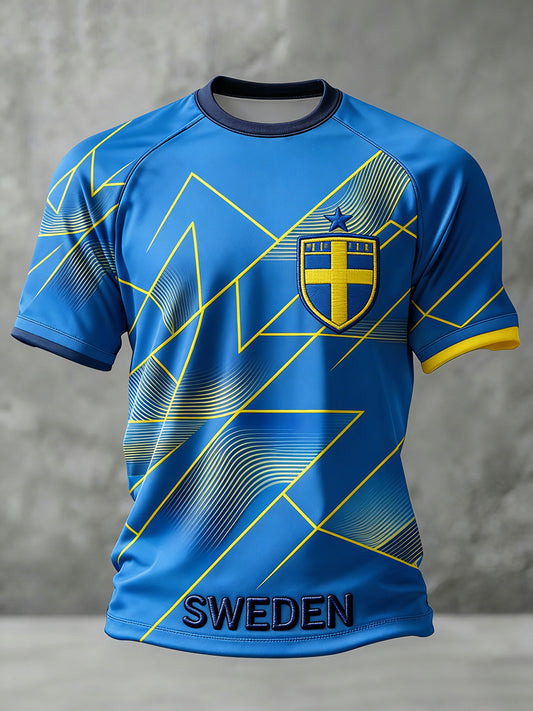 Retro Swedish Art Inspired Printed Casual Top