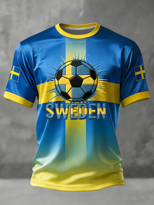 Retro Sweden 2026 Football Match Commemorative T-shirt
