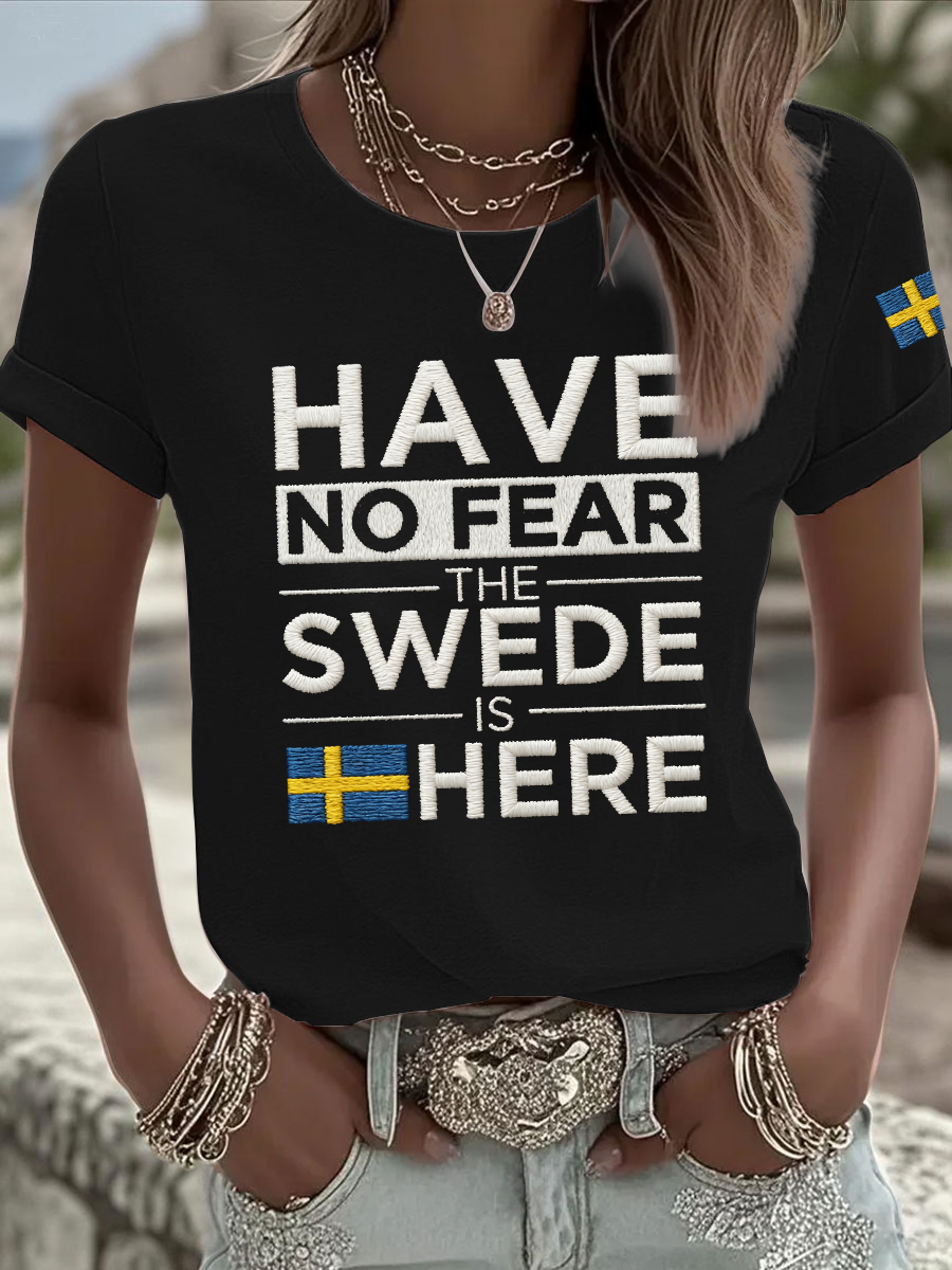 Women Have No Fear Sweden Is Here Pride Proud Sweden Essential Iron on Short Sleeve T-Shir T-Shir. t
