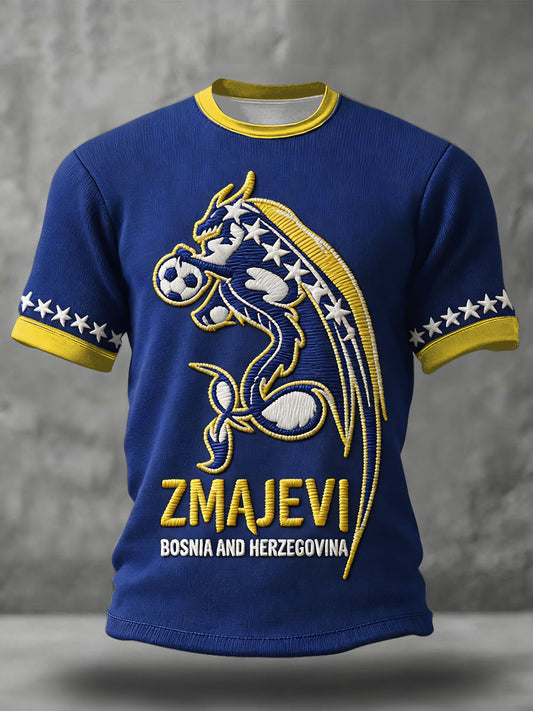 Mr. Bosnia DRAGONS Football Fan Printed T-shirt