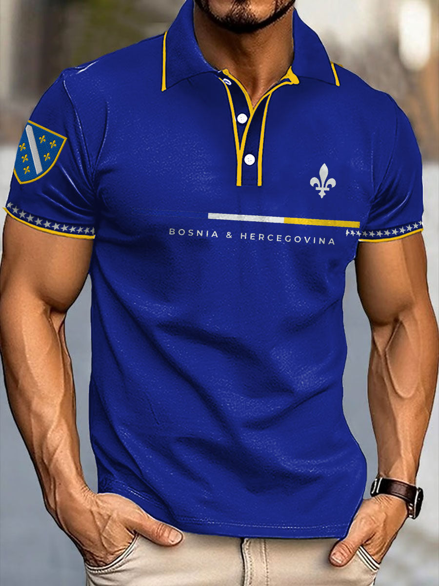 Herr Bosnien Fotbollsläkare ZMAJEVI Tryckta Casual T-shirts