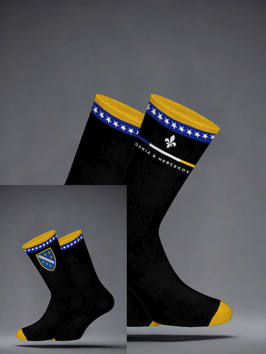 Bosnian football enthusiast ZMAJEVI printed socks