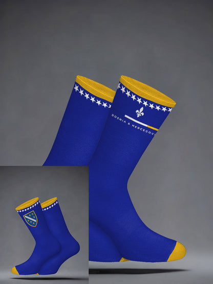 Bosnian football enthusiast ZMAJEVI printed socks