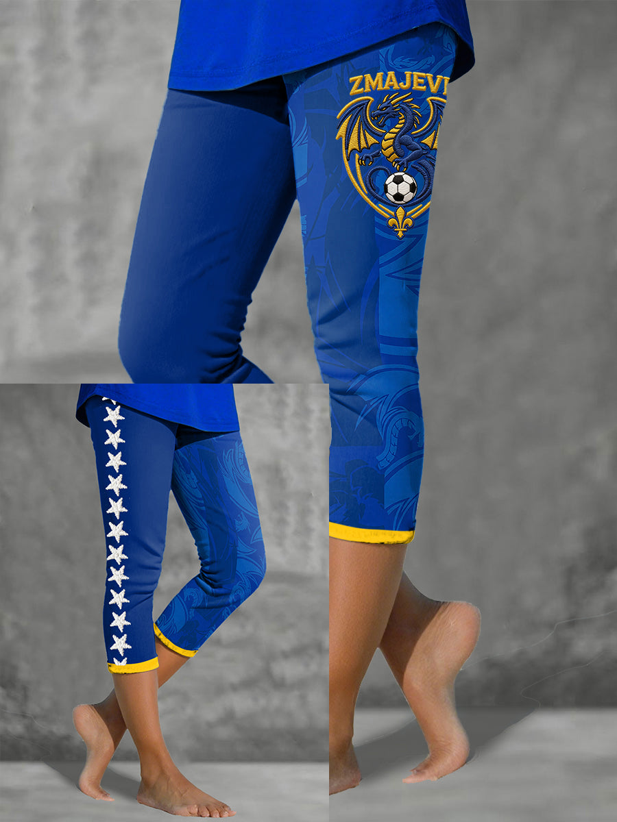 Damer Bosnien ZMAJEVI Fotbollsentusiast Tryckta leggings