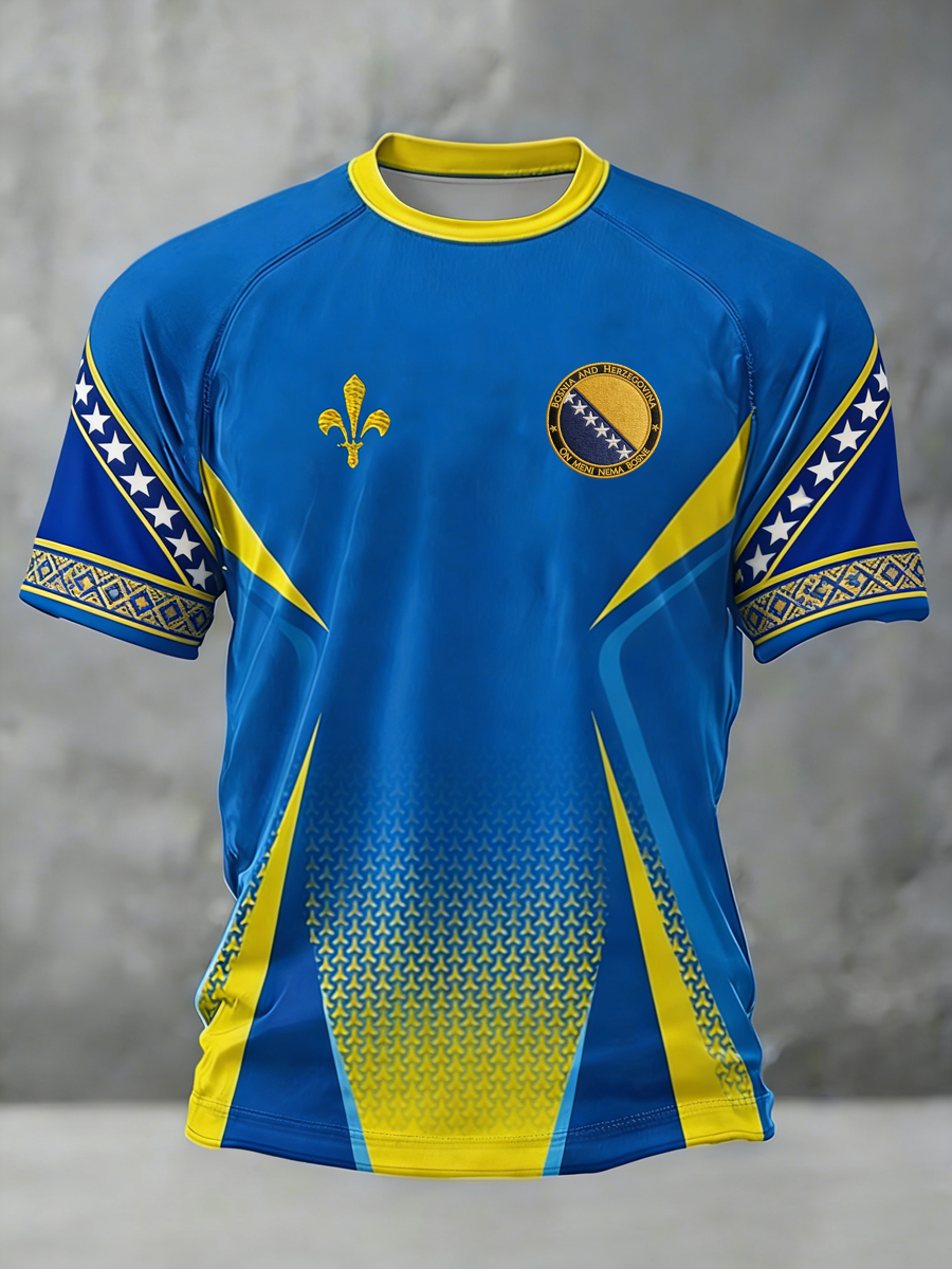 Mr. Bosnia ZMAJEVI Football Fan Printed Short Sleeve T-shirt