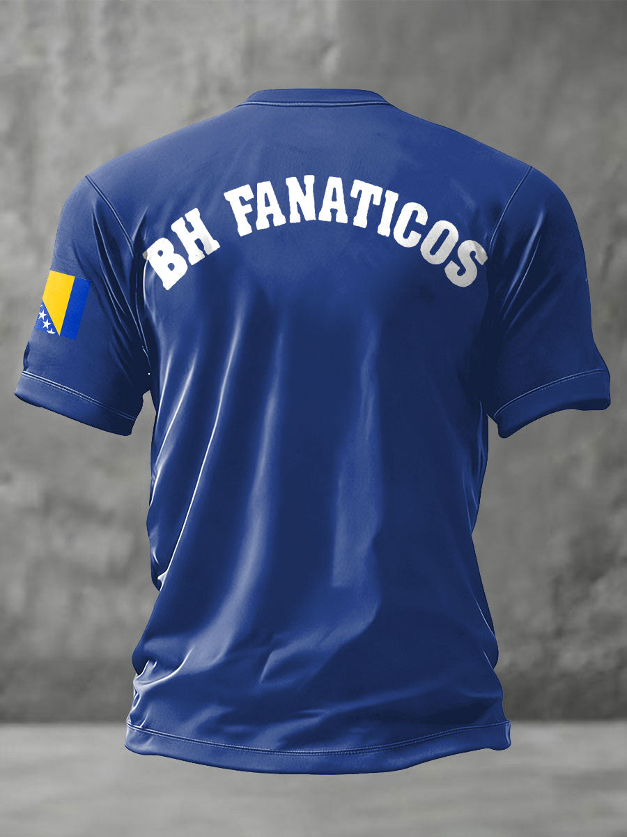 Men's Bosnian Football Learned ZMAJEVI Printed T-shirt