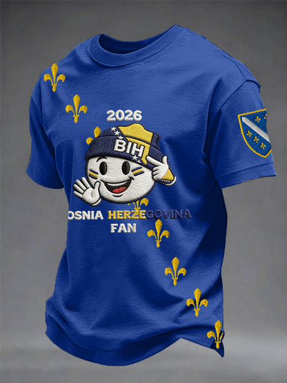 Mr. Bosnia ZMAJEVI Football Fan Printed Short Sleeve T-shirt