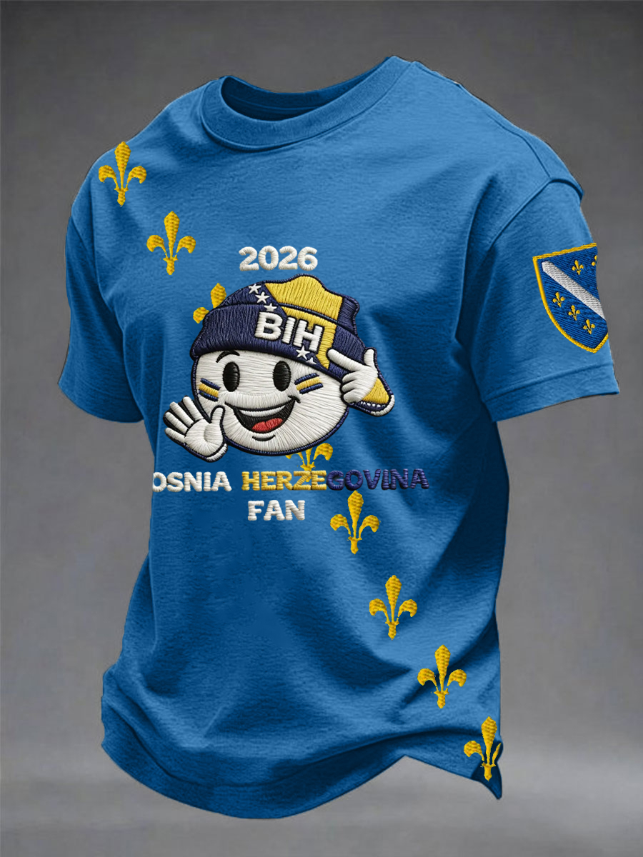Mr. Bosnia ZMAJEVI Football Fan Printed Short Sleeve T-shirt