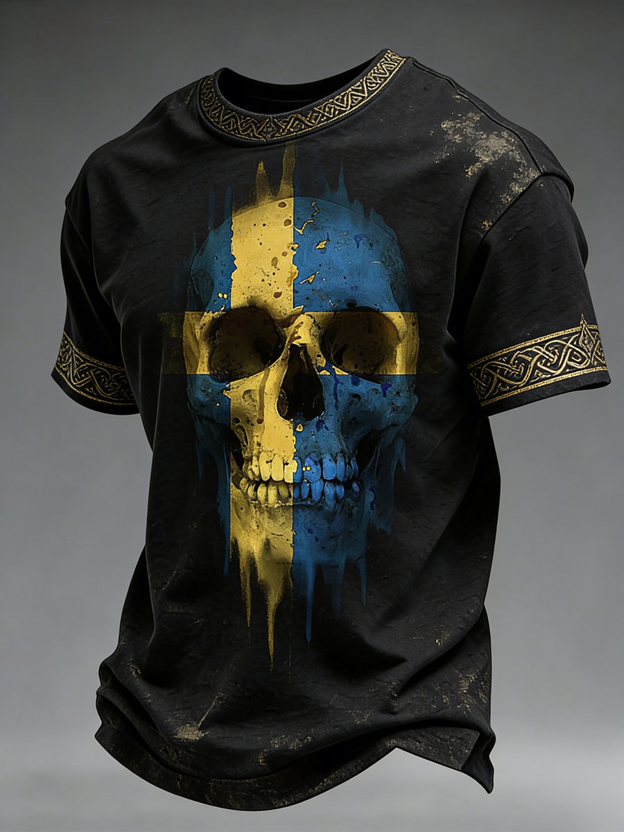 Men's Viking-style distressed sweater