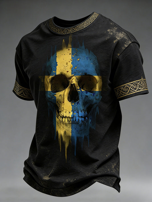 Men's Viking-style distressed sweater