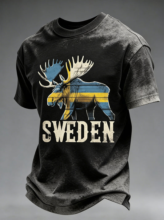 Men's Viking style jumper with aged effect