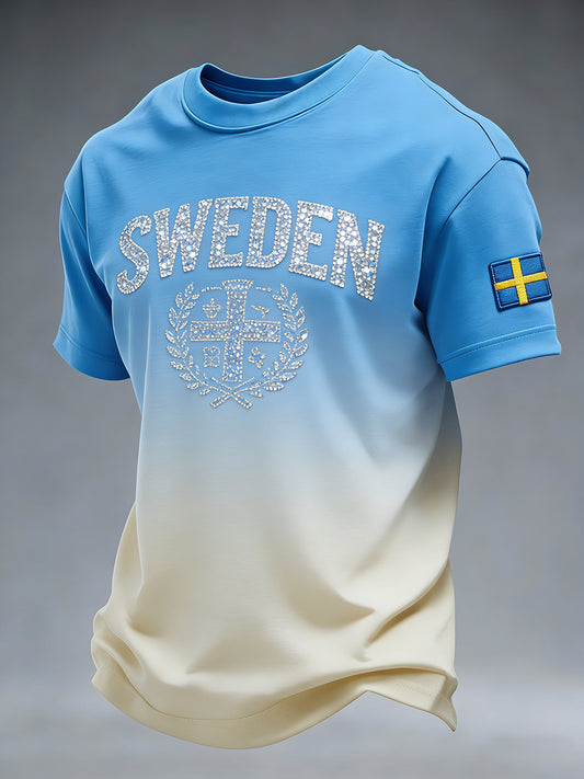 Retro Swedish Art Style Printed Casual T-Shirt