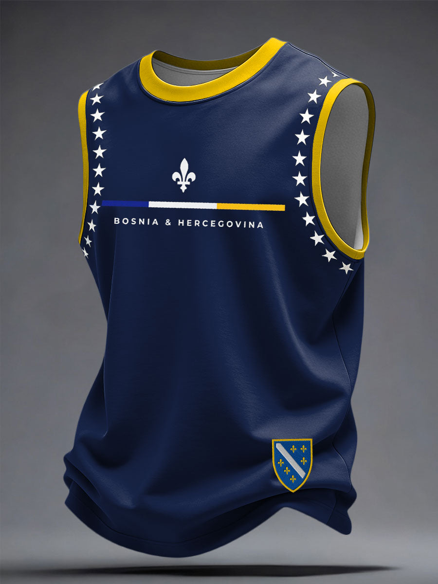 Unisex Bosnia Football Doctor ZMAJEVI Printed Vest