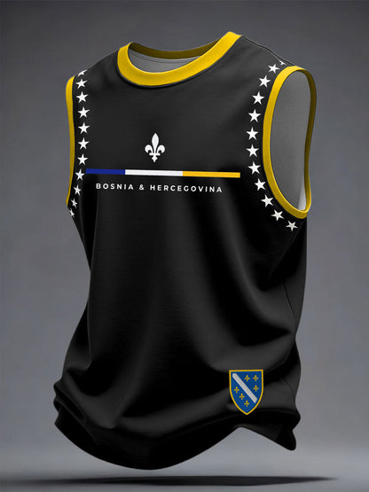 Unisex Bosnia Football Doctor ZMAJEVI Printed Vest