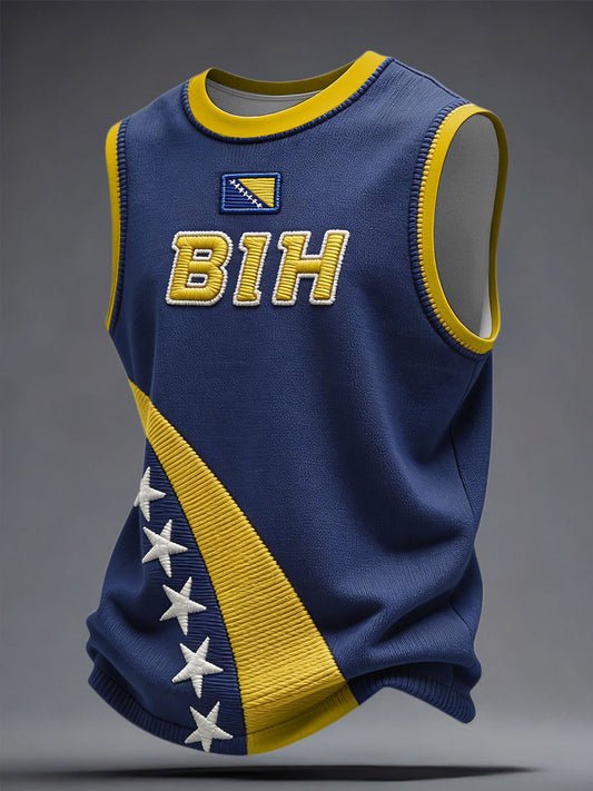 Unisex Bosnia Football Lovers ZMAJEVI Printed Vest.