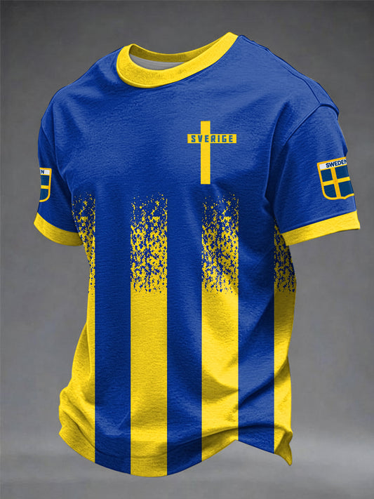 Men's Swedish Football Team T-Shirt