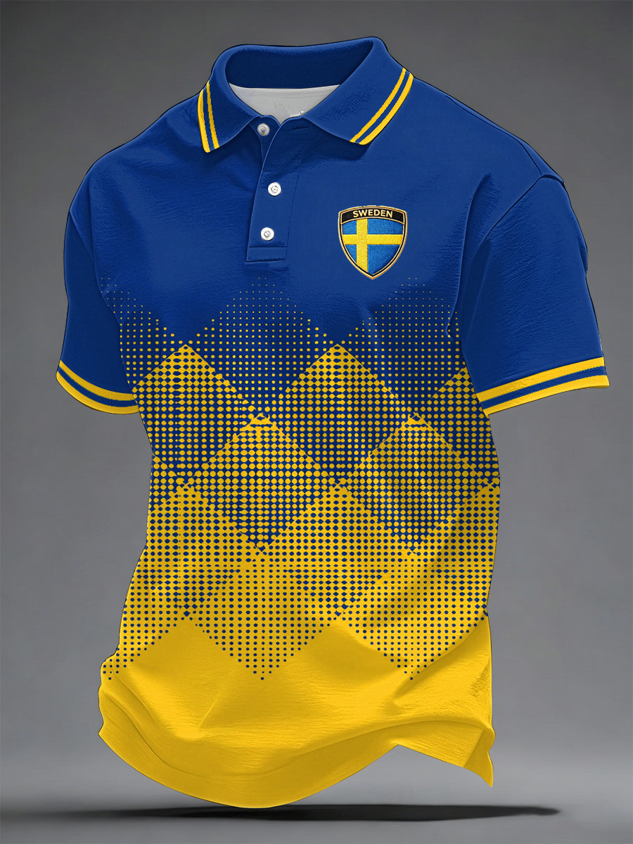 Men's sweatshirt with Swedish football print and casual style