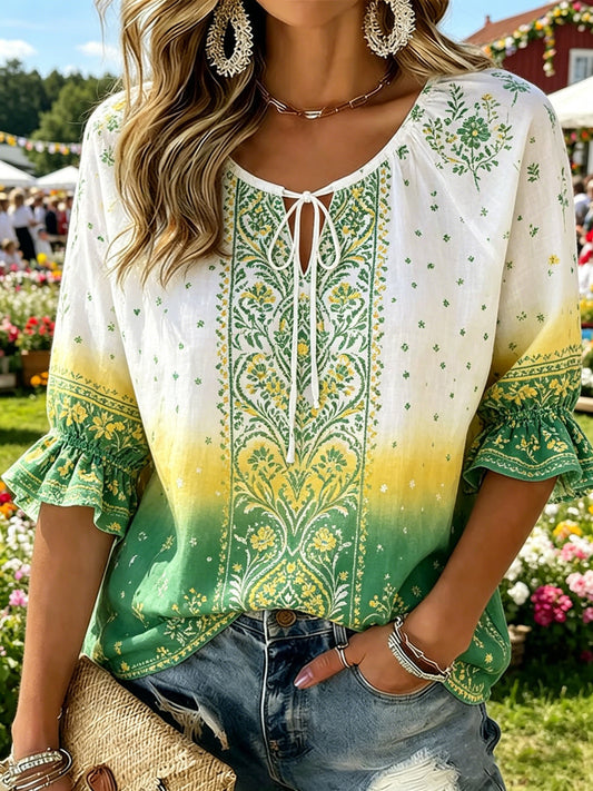 Ladies Swedish Midsummer Festival Souvenir Art Print T-Shirt