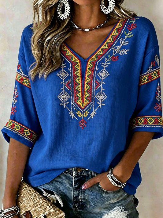Women's Swedish printed casual t-shirt