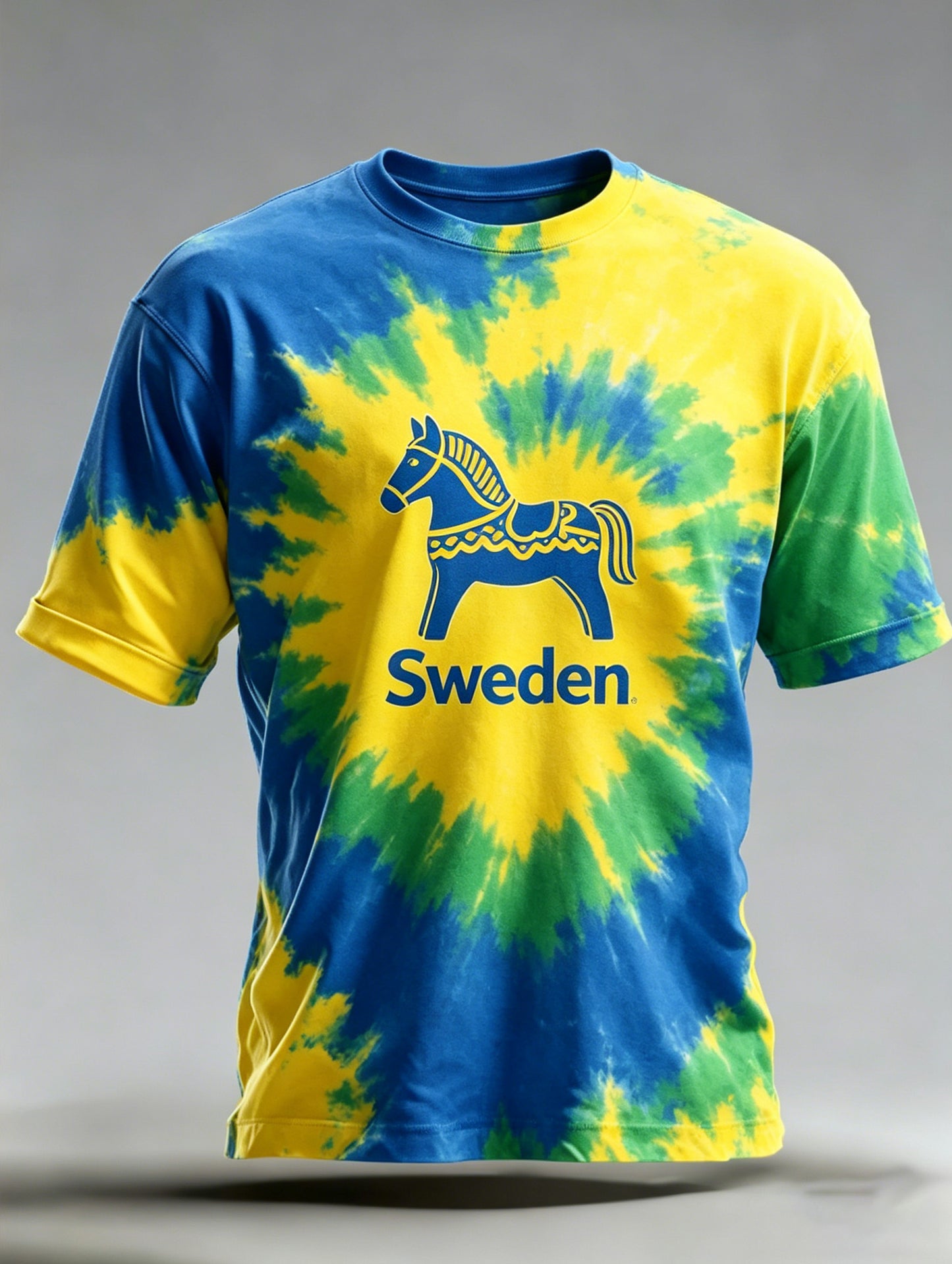 Herrtröja med minnesmärke för midsommarfesten och svensk kortbyxa, konsttryck