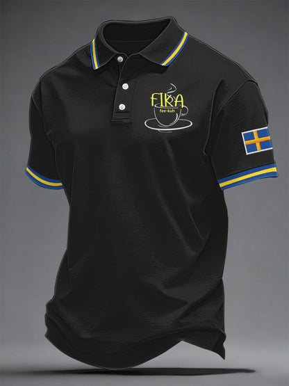 Men's Swedish Printed Casual Top