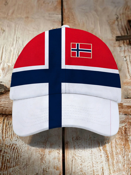 Unisex Norwegian Flag Color Art Print Hat