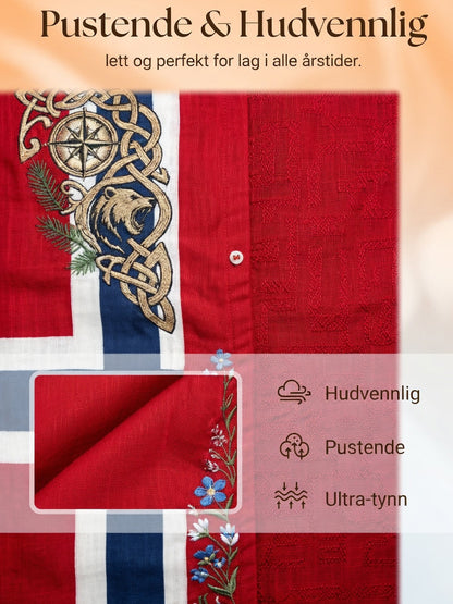 Herr retro asymmetrisk blomstermønstret fritidsskjorte med korte ermer