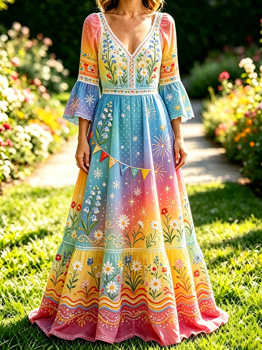 Women's Swedish National Day Commemorative Art Print Dress