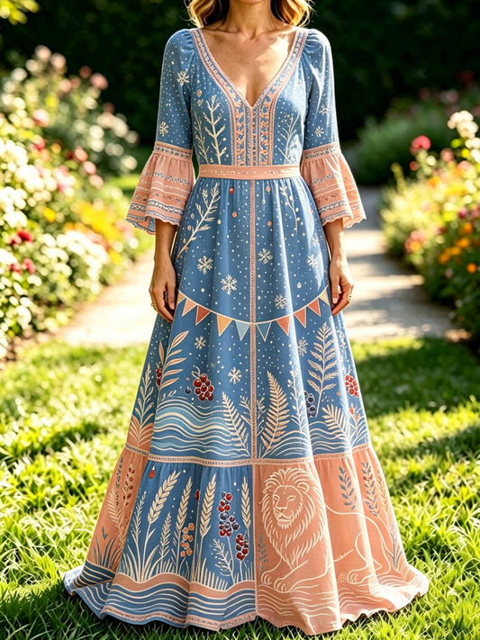 Women's Swedish National Day Commemorative Art Print Dress