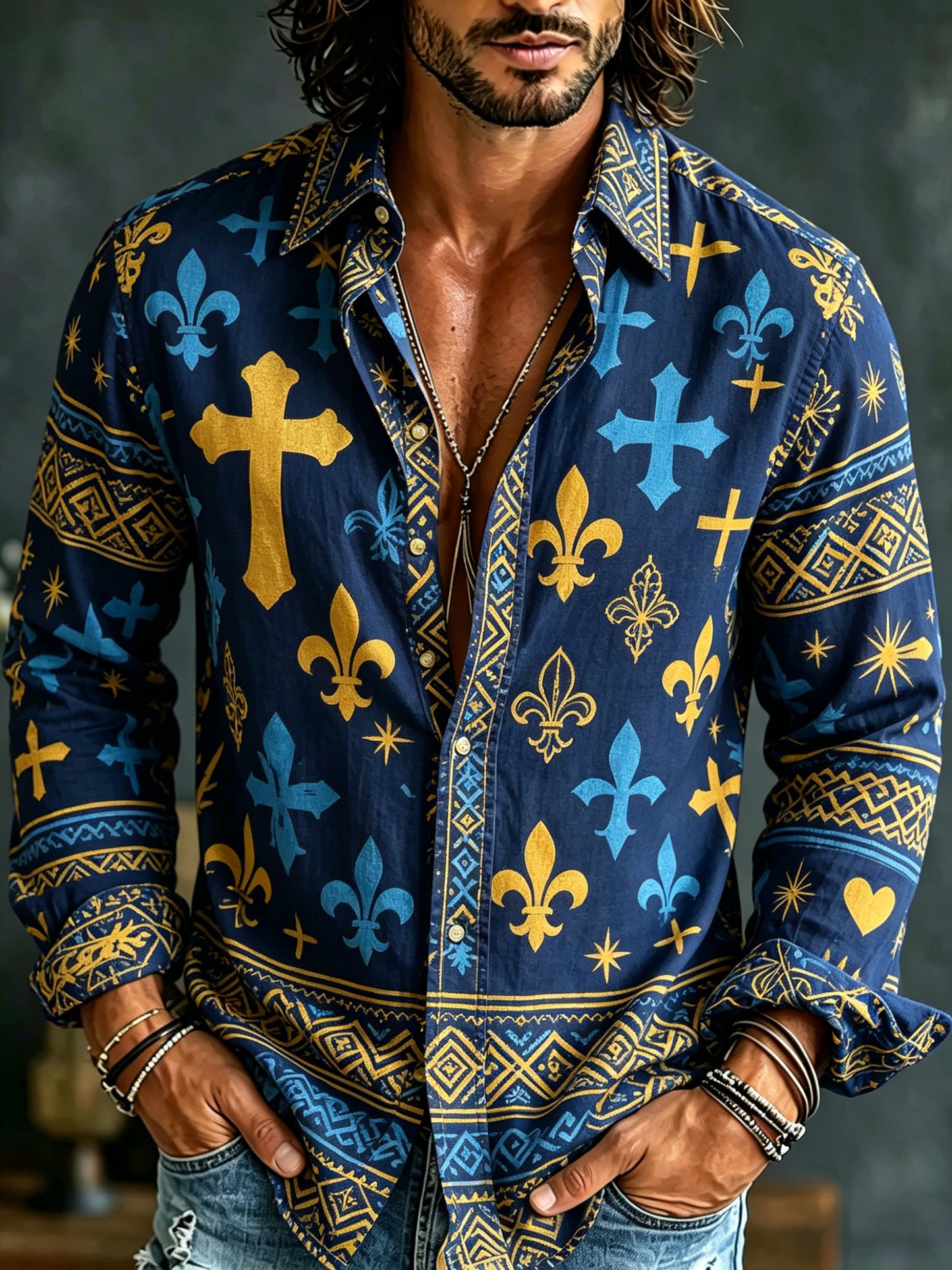 Men's T-shirt with art print commemorating Sweden's National Day