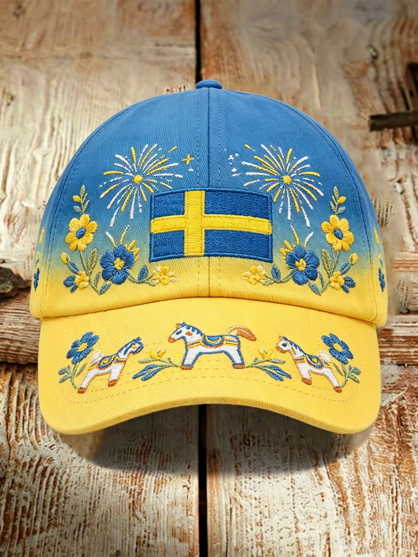 Unisex art print cap with Swedish National Day motif
