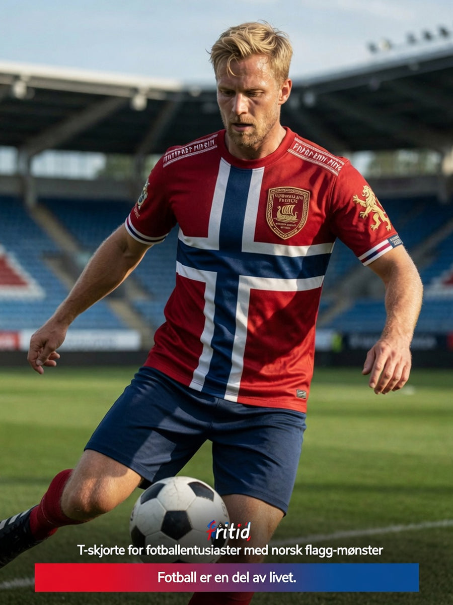 Retro Norwegian Football Fan Everyday T-Shirt