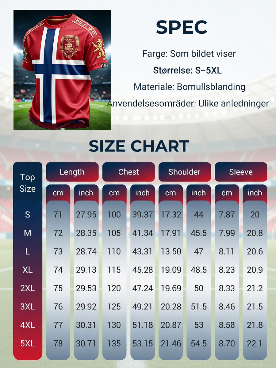 Retro Norwegian Football Fan Everyday T-Shirt