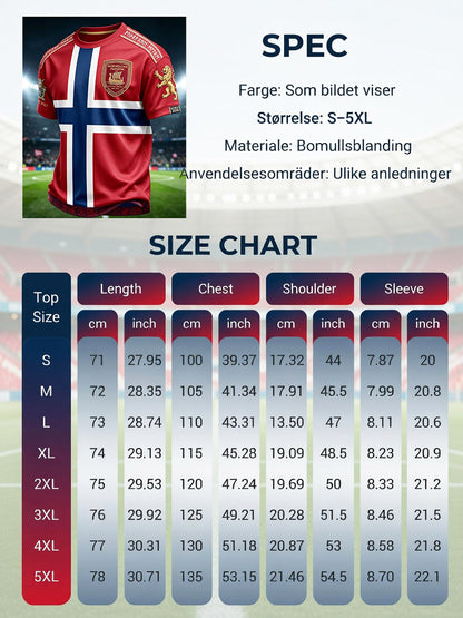 Retro Norwegian Football Fan Everyday T-Shirt