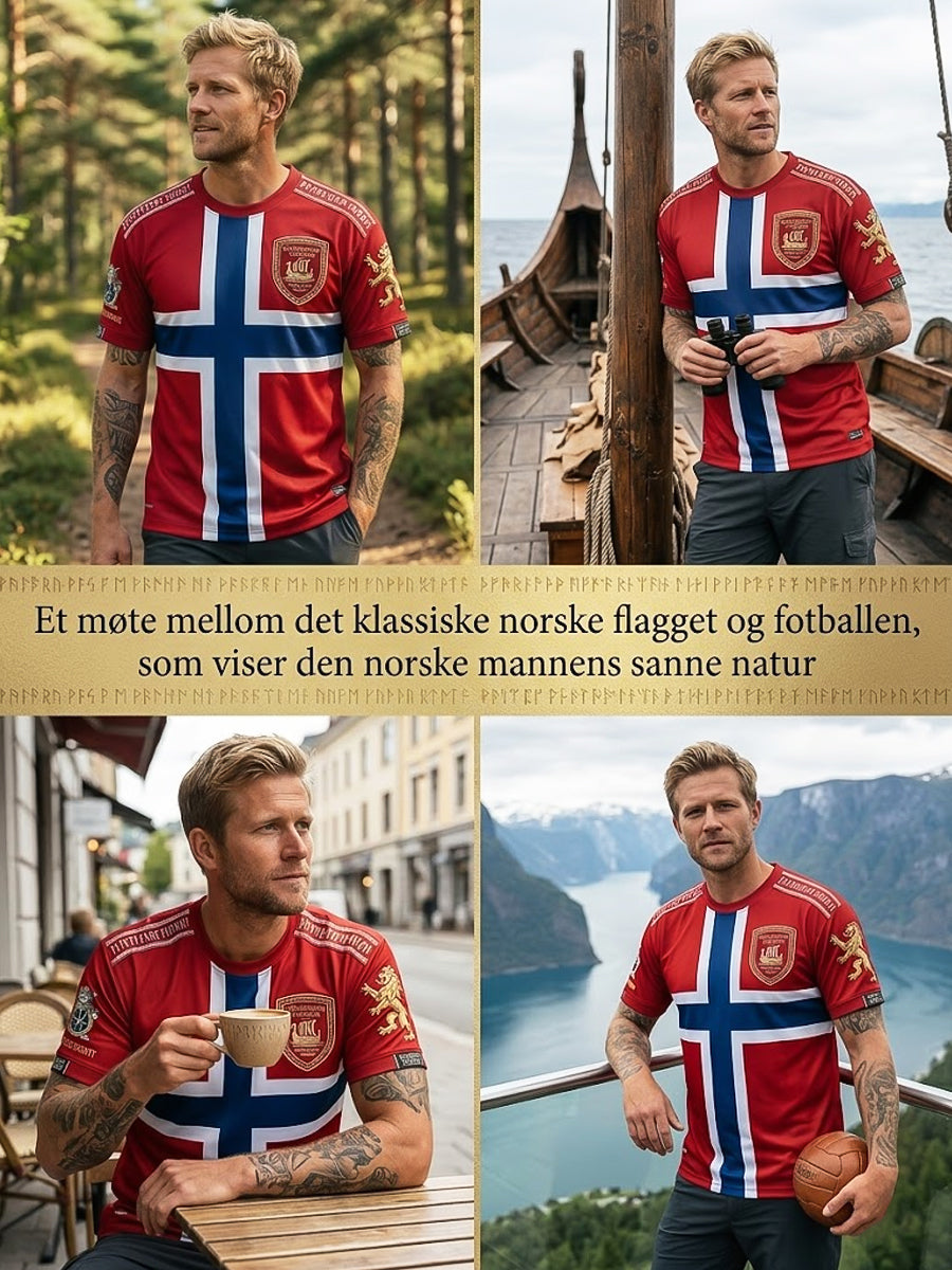 Retro Norwegian Football Fan Everyday T-Shirt