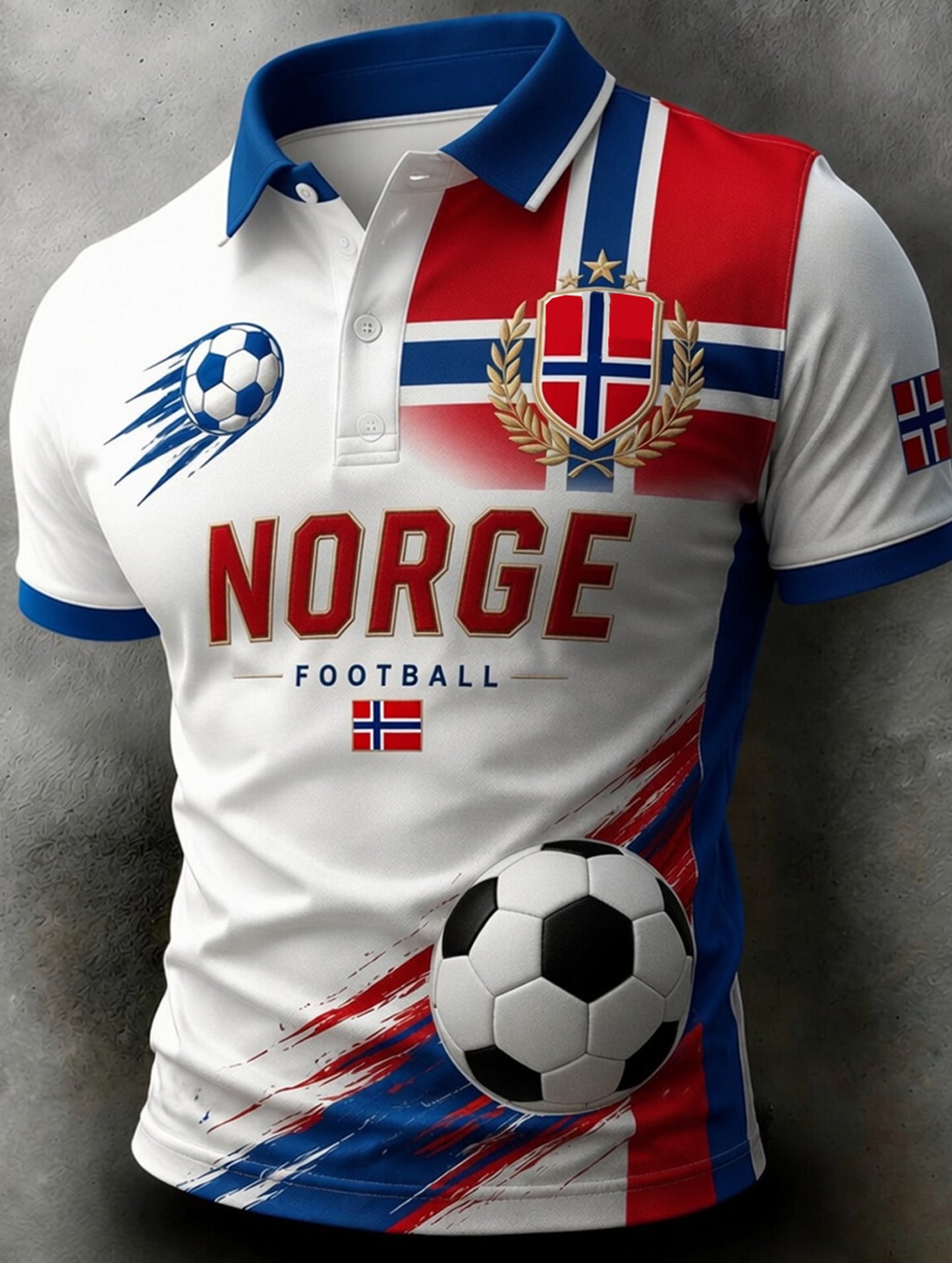 Men's Norway Football Match Cheering Art Print T-Shirt