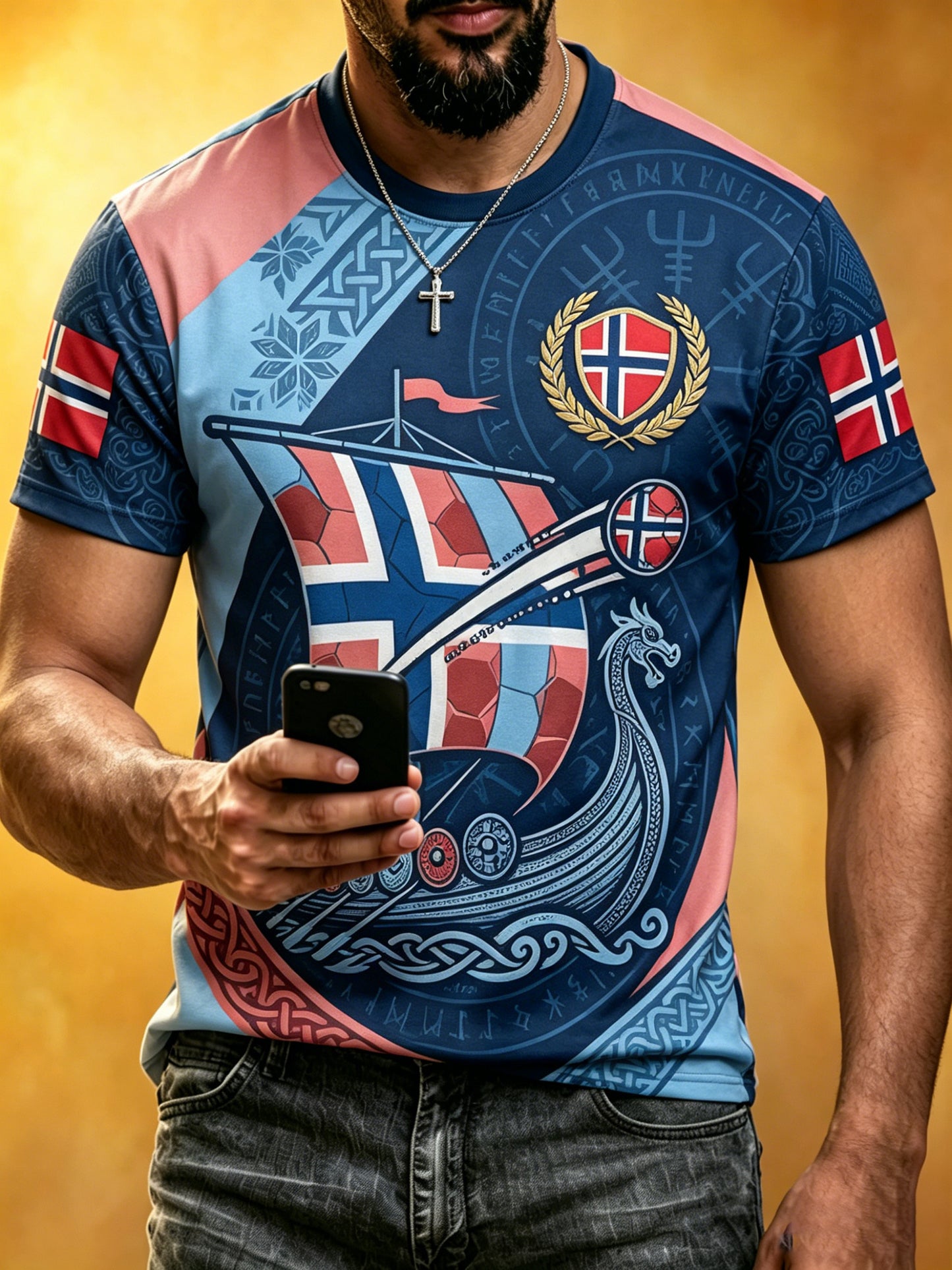 Men's Norway Graphic Football T-Shirt