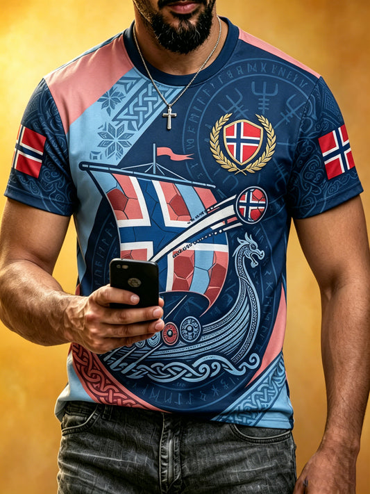 Men's Norway Graphic Football T-Shirt