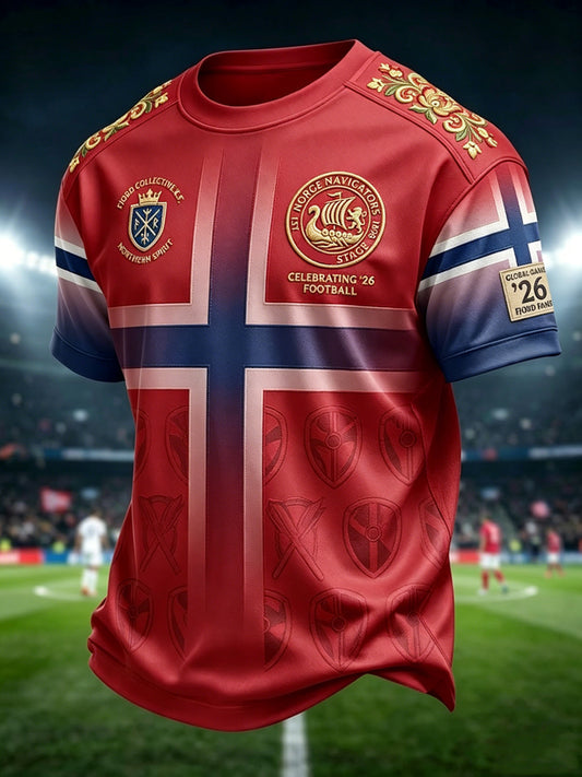 Retro Norge 2026 Fotball Fritids-T-skjorte