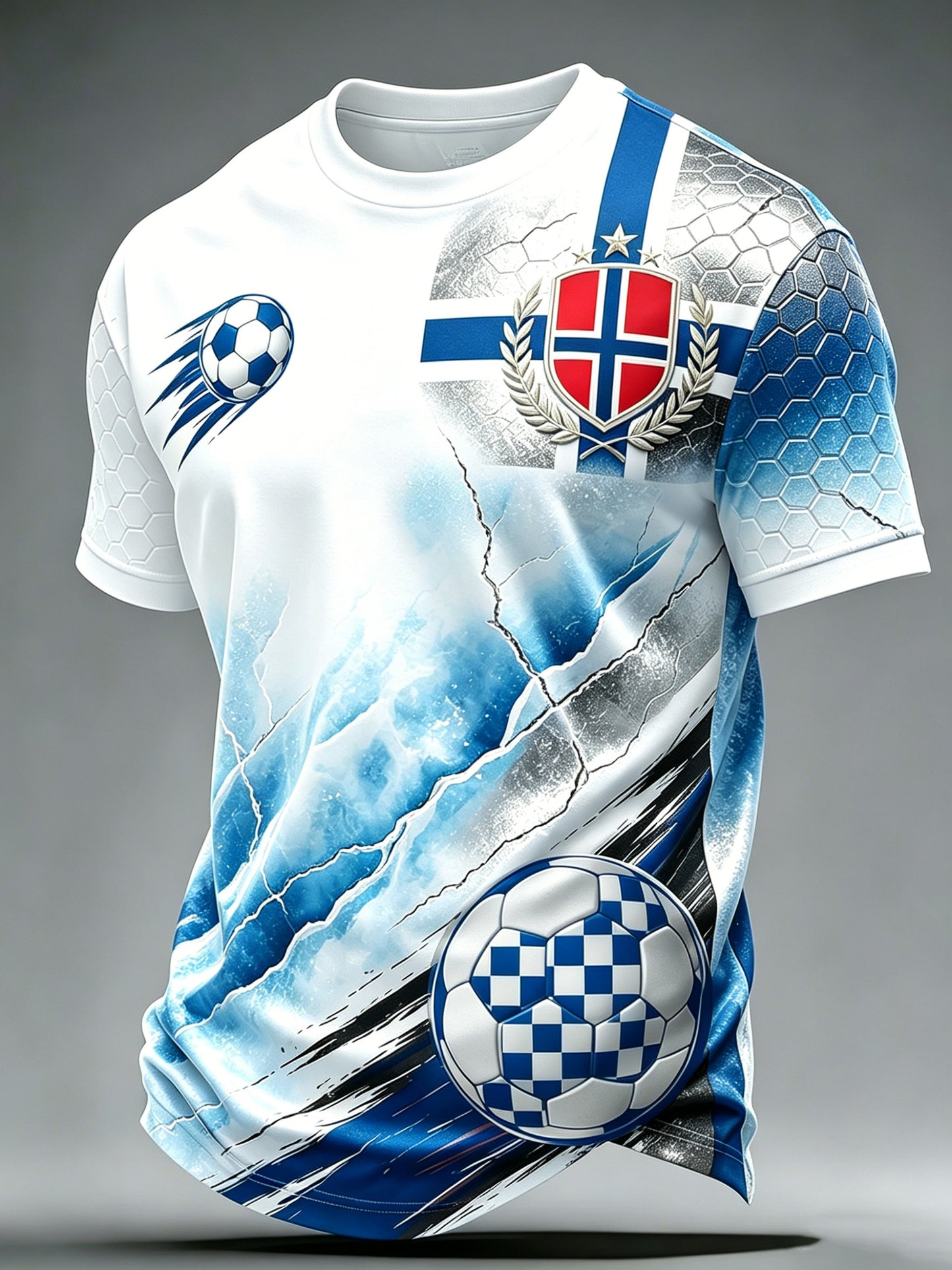 Men's Norway Football Match Cheering Art Print T-Shirt