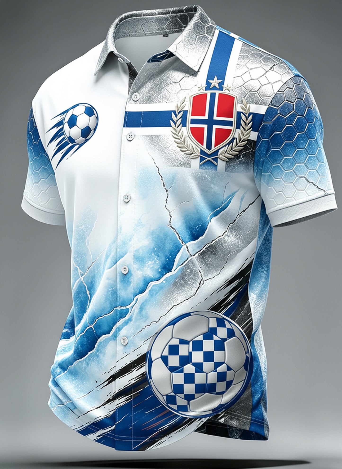 Men's Norwegian Football Match Cheers Art Print Shirt