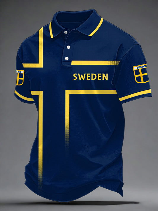 Men's Swedish Football Tee, Relaxed Fit
