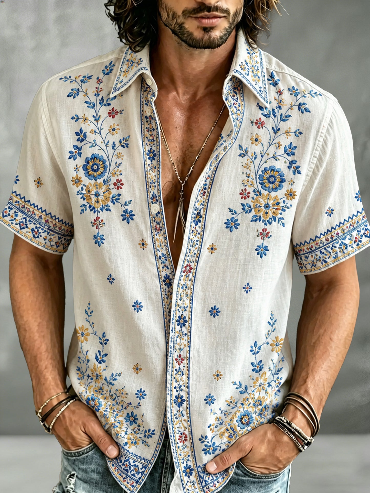 Lord's Swedish Festival Holiday Art Print Short-sleeved Shirt