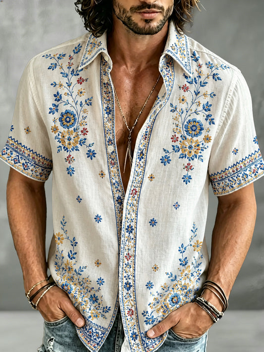 Lord's Swedish Festival Holiday Art Print Short-sleeved Shirt