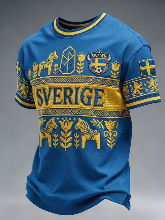 Men's Printed T-shirt: Swedish Football Scholar 2026