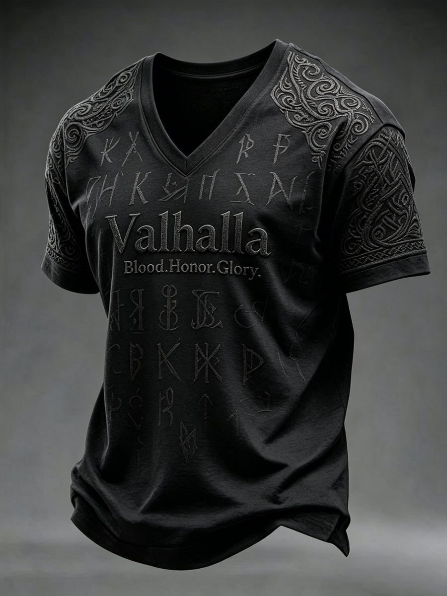 Men's V-neck T-shirt Valhalla
