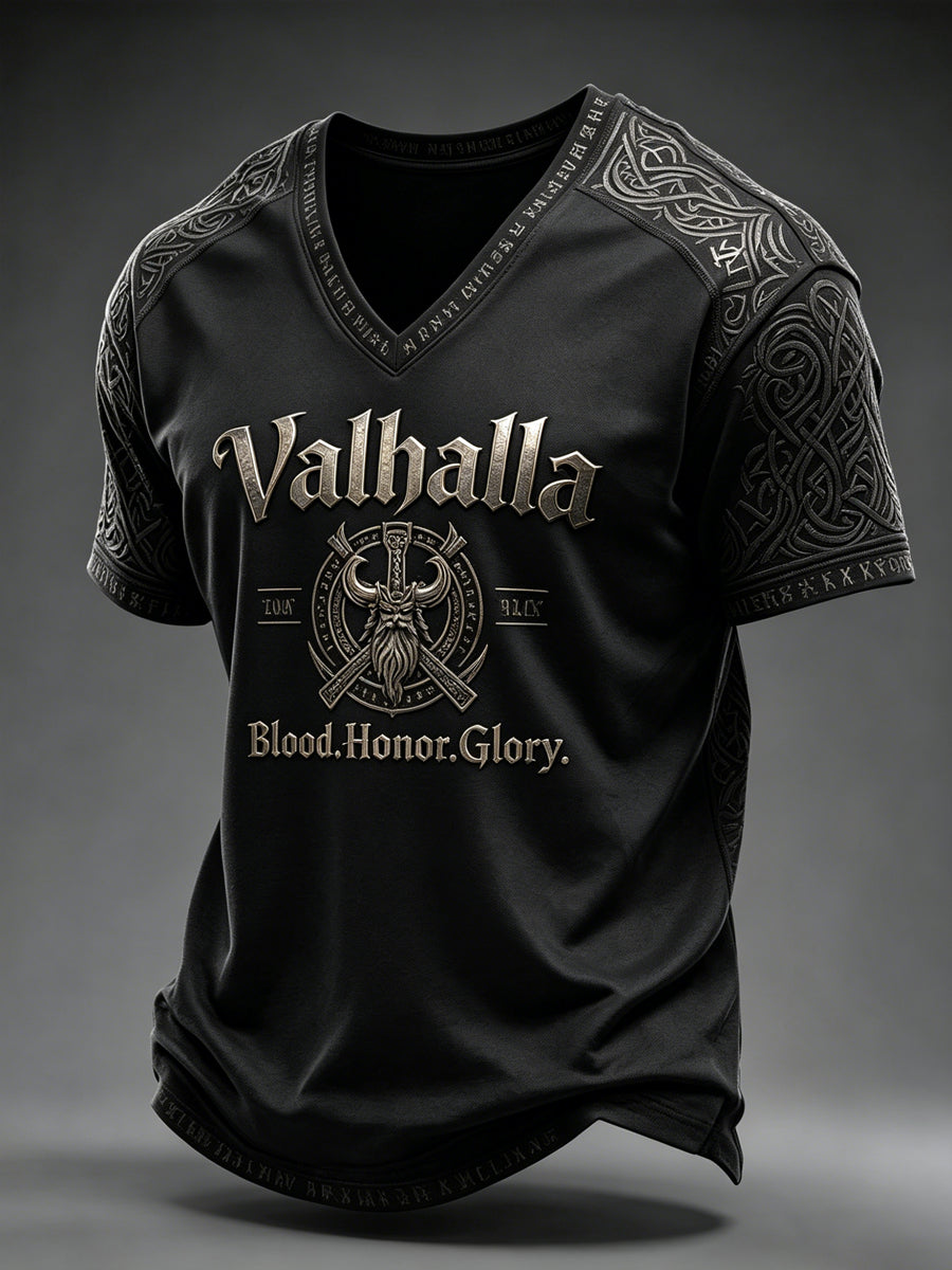 Men's V-neck T-shirt Valhalla