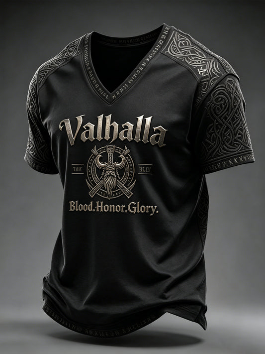Men's V-neck T-shirt Valhalla