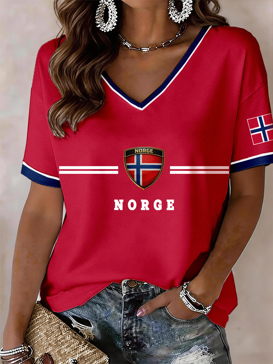 Women's V-neck sweater from Norway